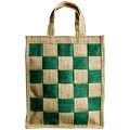 Jute Bag-Carrying bag Stripe Green color