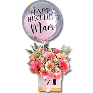 (003) Customized balloon W/ Flower