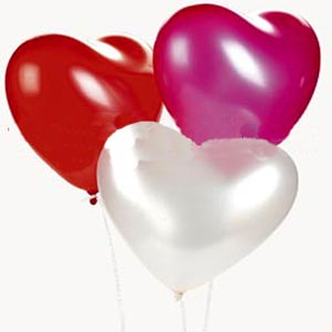 (008) 3 pcs heart shaped Balloon Bouquet