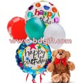 Balloon - Birthday Balloons W/ Teddy Bear