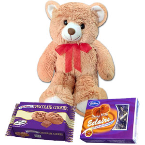 Bear w/ cookies+chocolate box 