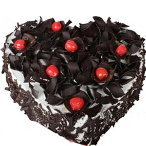 (23) 2.2 Pounds Black Forest Heart Cake