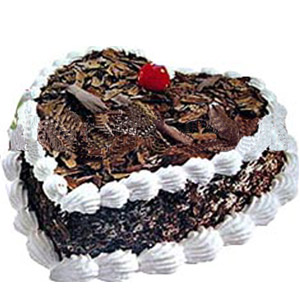 (16) 3.3 Pounds Black Forest Heart Cake