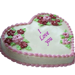 (17) Yummy Yummy - 4.4 Pounds Vanilla Heart Cake