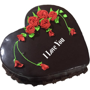 (007)  2.2 Pounds Chocolate Heart Cake