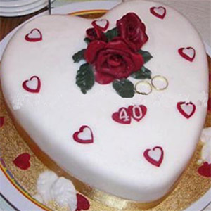 (09) 3.3 Pounds Vanilla Heart Cake
