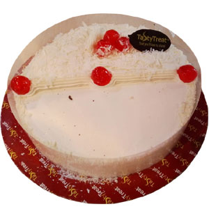 Half kg white forest Round Cake with Cherry 