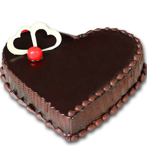 (49) 3.3 Pounds Rich Chocolate Heart Cake