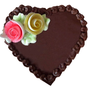 (25) 3.3 Pounds Chocolate Heart Cake