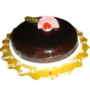 (24)Yummy Yummy- Half kg Chocolate Ribbon round shape cake