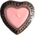 (008) Pink Heart Candle