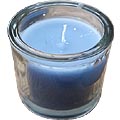(04) Blue glass candle