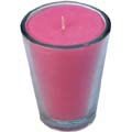 (05) Pink glass candle