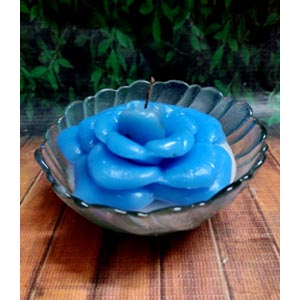 (0001) Blue Rose Candle