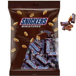 (001) Snickers Miniatures Chocolate 15 Pcs - 150gm