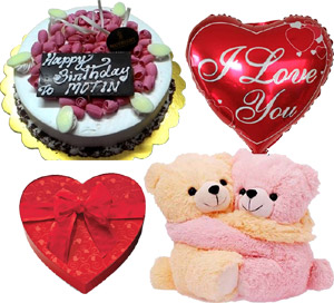(14) Bear, Cake, Love balloon & Chocolate