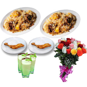 Mixed roses W/ Biryani, Rost & Borhani