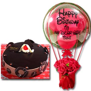 (01) Customized Balloon W/ Cake