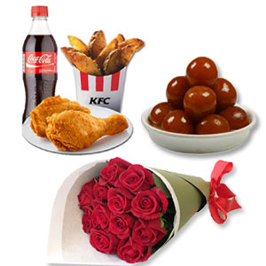 KFC Combo & Sweets W/ Roses