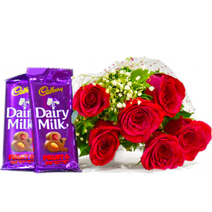 Roses W/ DAIRY MILK Chocolates