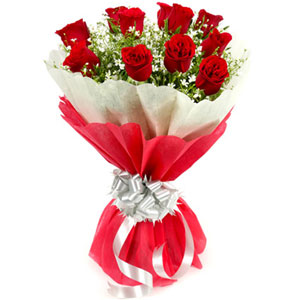 (18) 1 dozen Red Roses in dual wrapping