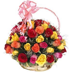 (25) Mixed Roses in Basket