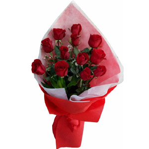 1 dozen red roses to Bangladesh