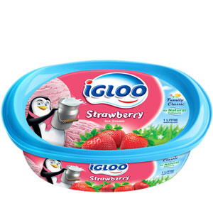 (25) IGLOO Strawberry Ice cream 1/2 Liter