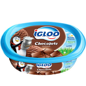 (17) IGLOO Chocolate Ice cream 1 Liter
