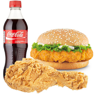 (02) KFC- 2 in 1 Meal (Chicken & Burger)