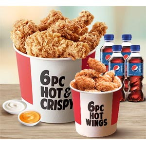  KFC- 6 Pcs Chicken & Wings Meal