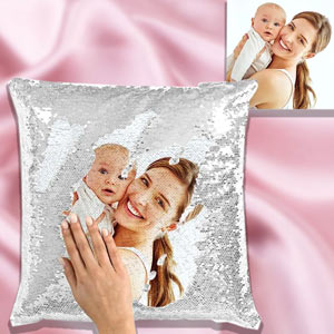 Silver Sequin Personalized Magic Pillow