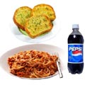 (02) Carbonara W/Garlic Bread & Pepsi For One Person