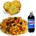 (01) Penne Pasta W/Garlic Bread & Pepsi For One Person
