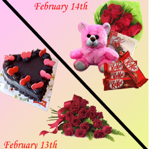 Special gift package of valentine