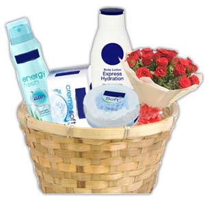 (004) Extraordinary Women's skin care gift basket.