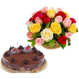Flowers W/ Cake