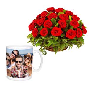 Flowers & Photo Mug