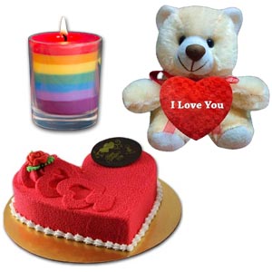 (05) Cake W/ Teddy bear & Candle