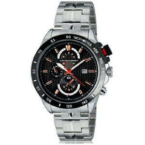 Black & silver combination watch