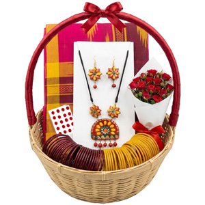 (00003) Sharee, Roses & Jewelry Gift basket