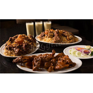 Kachchi Biryani W/ chicken roast and borhani- 3 person