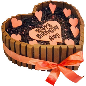 1 Pound Chocolate Heart shape Cake