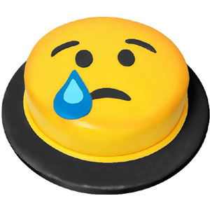 1 Pound Round Shape Emoji Cake