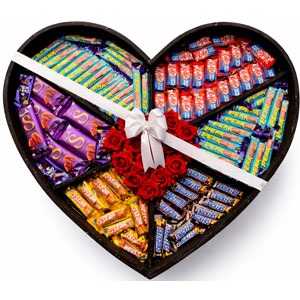 Luxury Choco & Artificial Roses combo