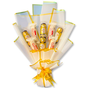 Golden Coconut Bliss Chocolate Bouquet