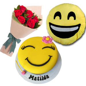 (46) Cake W/ Flower & Pillow