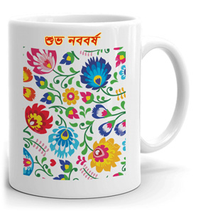 Floral Noboborsho Printed Mug