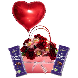 Romantic Chocolate & Rose Surprise Combo